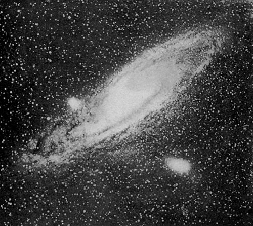 Fig. 140.—A photograph of the Andromeda nebula.—Roberts.