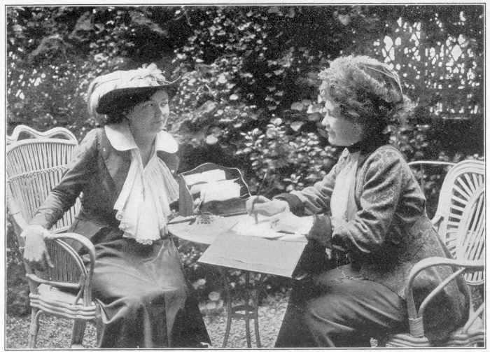 MRS. PANKHURST AND CHRISTABEL IN THE GARDEN OF
CHRISTABEL'S HOME IN PARIS