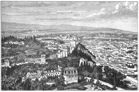 GENERAL VIEW OF GRANADA, WITH THE ALHAMBRA.

Page 110.

