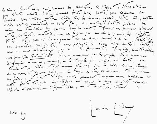 Original manuscript of The Declaration of the
Independence of the Mind