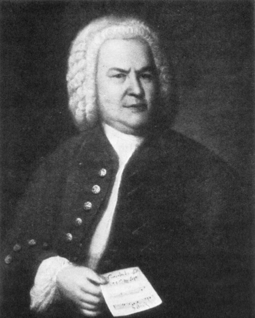 Johann Sebastian Bach, circa 1746. From the picture by Haussmann.