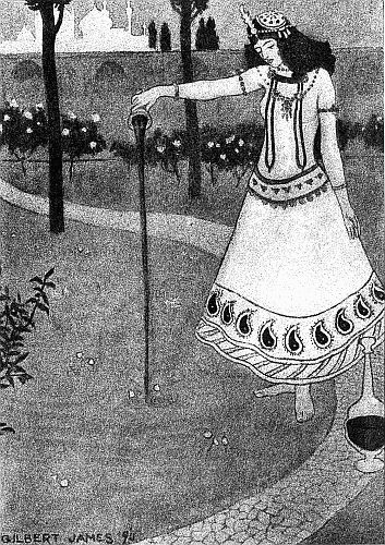 One of the Gilbert James
Illustrations of the "Rub'iyt" taken
from an Edition Published by
Paul Elder and Company