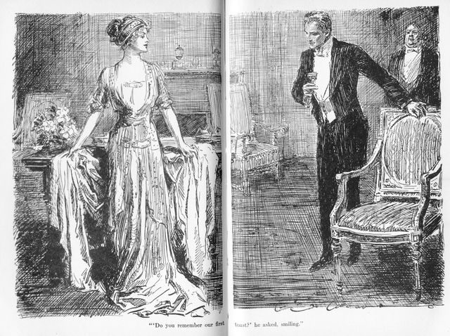 "'Do you remember our first toast?' he asked,
smiling."