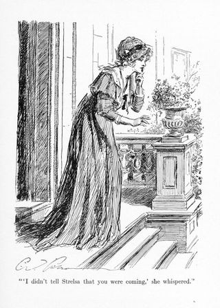 "'I didn't tell Strelsa that you were coming,' she
whispered."