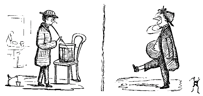 Our Artist indulges in a panale frio (a sort of
lime-ade), at the Caf Dominica, and gets so "set up," that he vows he
won't go home till morning.