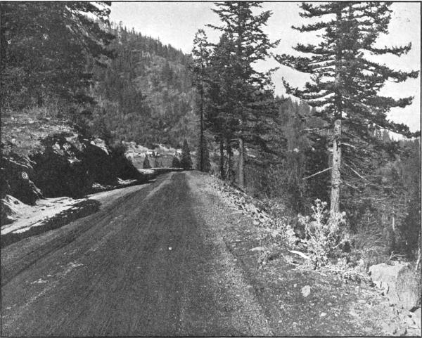 ON THE PACIFIC
HIGHWAY IN THE SISKIYOU MOUNTAINS, JACKSON COUNTY. MACADAMIZED IN 1917
