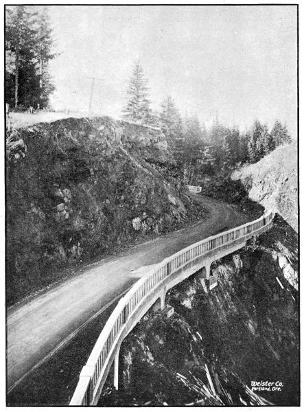 REINFORCED CONCRETE HALF VIADUCT ON THE
COLUMBIA RIVER HIGHWAY BETWEEN GOBLE AND RAINIER IN COLUMBIA COUNTY, CONSTRUCTED IN 1918