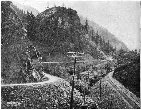 THE COLUMBIA RIVER HIGHWAY
NEAR VIENTO IN HOOD RIVER COUNTY. GRADED AND GRAVELED IN 1917 AND 1918