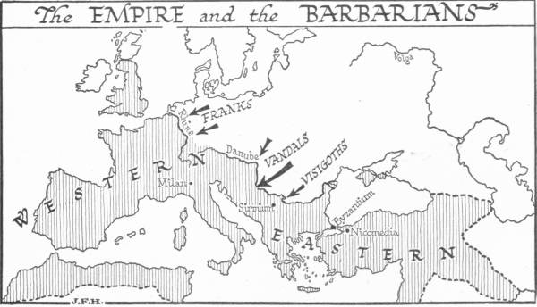 Map: The Empire and the Barbarians