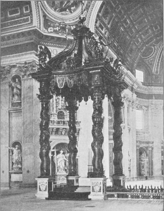 INTERIOR OF ST. PETER’S, ROME, SHOWING THE HIGH ALTAR