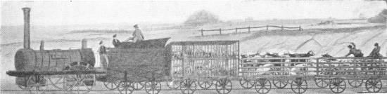 EARLY ROLLING STOCK ON THE LIVERPOOL AND MANCHESTER RAILWAY IN
 THE FIRST DAYS OF THE RAILWAY