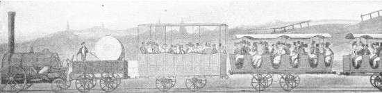 EARLY TRAVELLING ON THE LIVERPOOL AND MANCHESTER RAILWAY, 1833