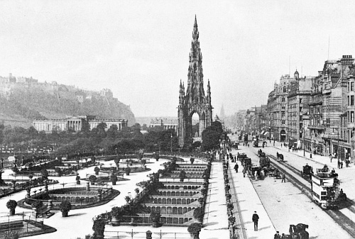 PRINCES STREET AND SIR WALTER SCOTT’S MONUMENT,
EDINBURGH