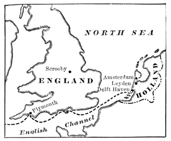The Pilgrims in England and Holland.