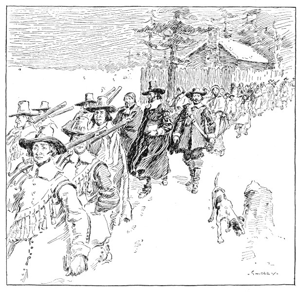 Pilgrims Returning from Church.