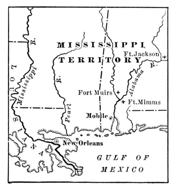 Map Illustrating Two of Andrew Jackson's
Campaigns.