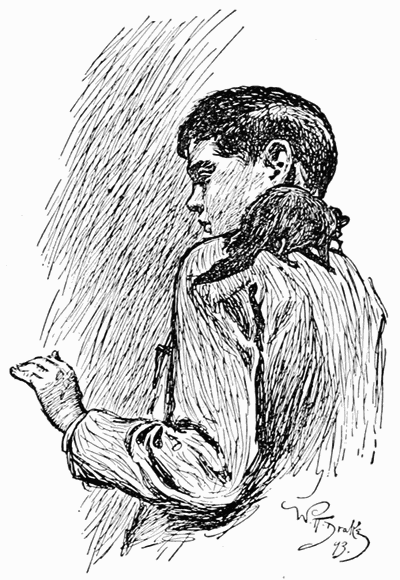 "RIKKI-TIKKI LOOKED DOWN BETWEEN
THE BOY'S COLLAR AND NECK."