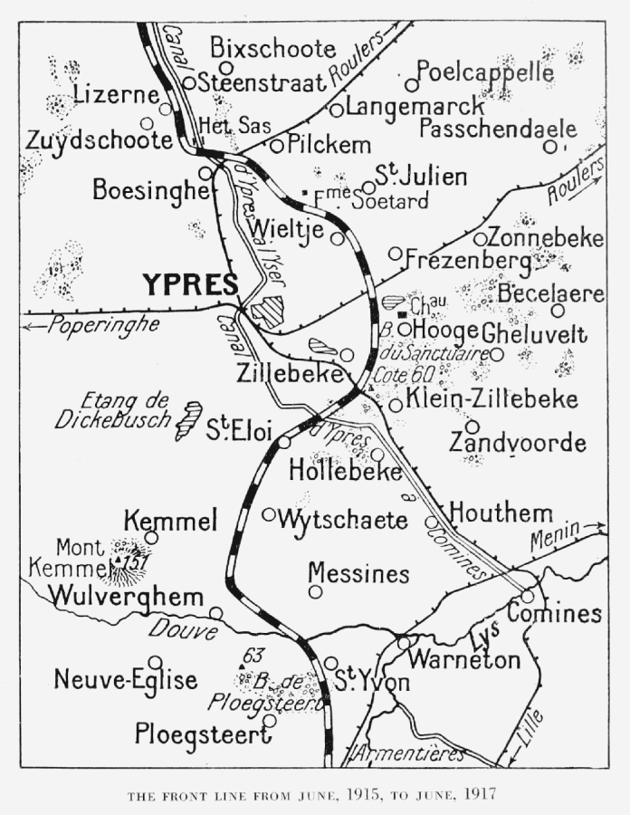 THE FRONT LINE FROM JUNE 1915 TO JUNE 1917