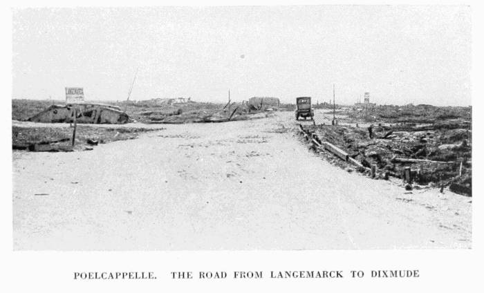 POELCAPPELLE. THE ROAD FROM LANGEMARCK TO DIXMUDE