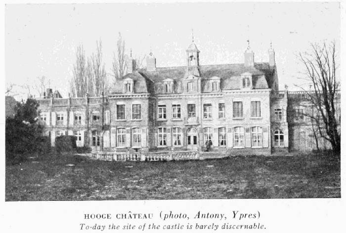 HOOGE CHÂTEAU (photo, Antony, Ypres)
To-day the site of the castle is barely discernable.