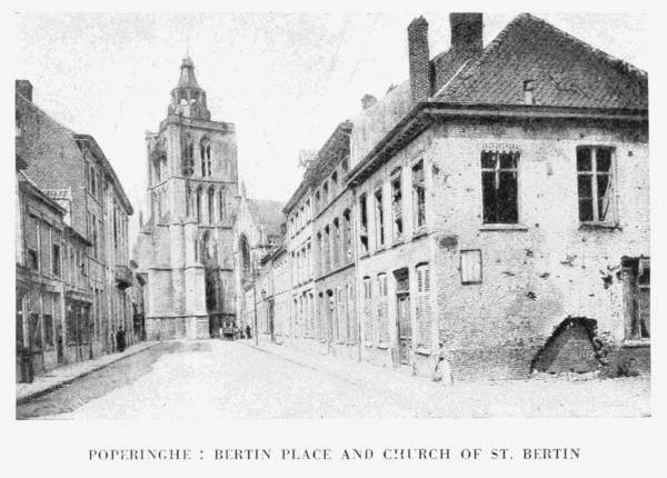 POPERINGHE: BERTIN PLACE AND CHURCH OF ST. BERTIN