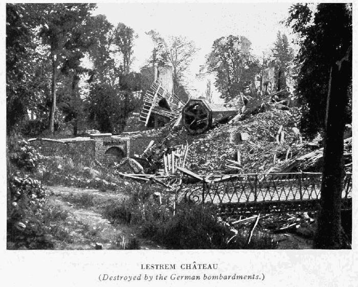 LESTREM CHÂTEAU
(Destroyed by the German bombardments.)