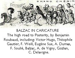 The high road to Posterity. A caricature by Benjamin Roubaud.
