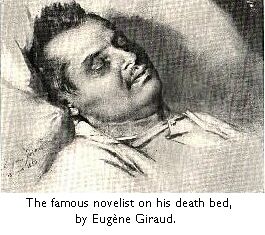 The famous novelist on his death bed, by Eugène Giraud.