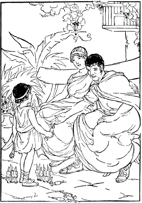 His mother molded for him men and animals. Illustration: His mother molded for him men and animals