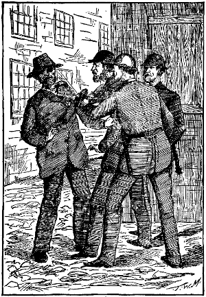Charlie accosted by Vernet and two policemen
