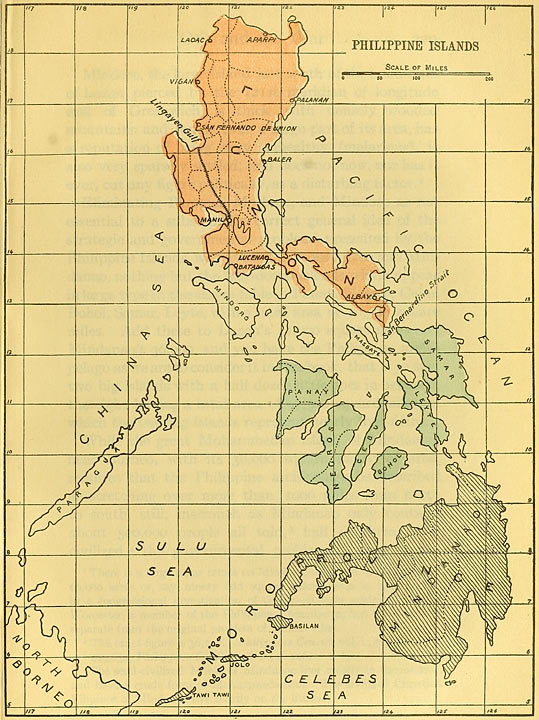 Bird’s-eye view of the Philippine Archipelago, showing the preponderating importance of Luzon.