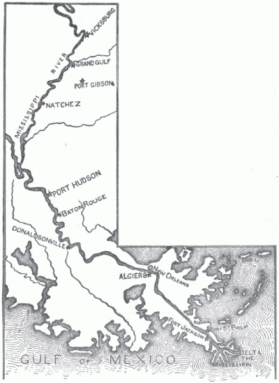 MAP OF THE LOWER MISSISSIPPI.