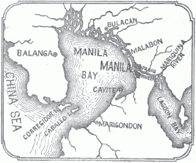 MAP OF MANILA BAY.