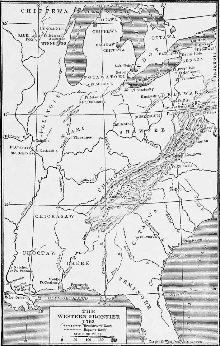 The Western English Frontier (From Thwaites, France in
America, opposite p. 256 [Harpers]