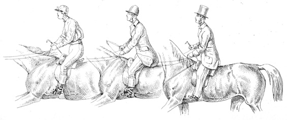 Three styles of riding