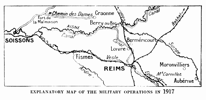 EXPLANATORY MAP OF THE MILITARY OPERATIONS IN 1917