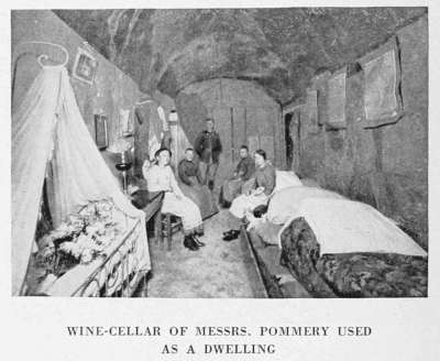 WINE-CELLAR OF MESSRS. POMMERY USED
AS A DWELLING