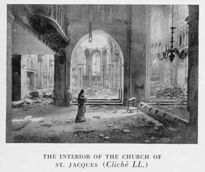 THE INTERIOR OF THE CHURCH OF
ST. JACQUES. (Cliché LL.)