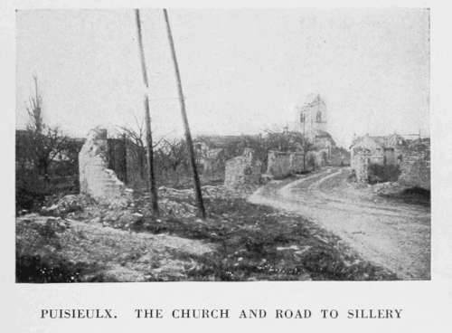 PUISIEULX. THE CHURCH AND ROAD TO SILLERY