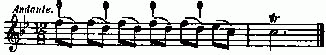 notation musical, Andante.