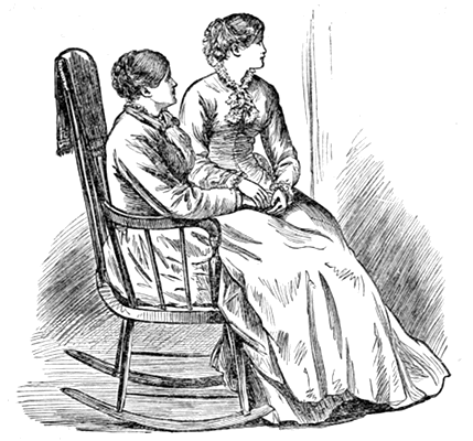 Mrs. Laurence sitting in her mother's lap