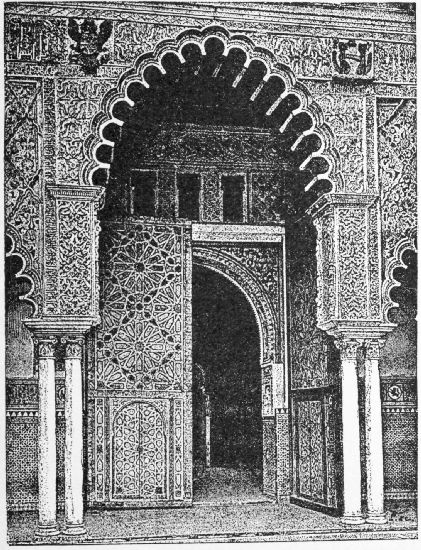 DOOR OF THE MAIDEN'S COURT, ALCAZAR OF SEVILLE.