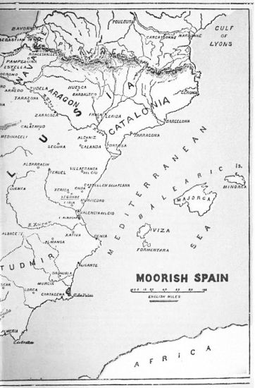 Map of the east
of the Iberian Peninsula