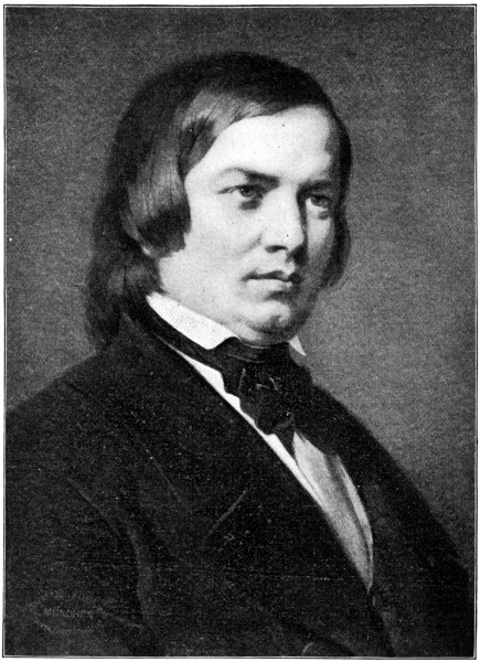 Portrait of Robert Schumann.