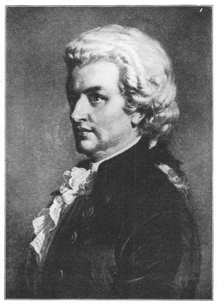 Portrait of Wolfgang Amadeus Mozart.