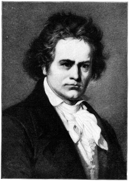 Portrait of Ludwig van Beethoven.