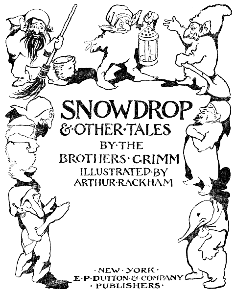 Title page, showing the seven dwarfs