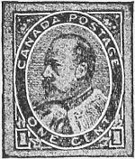 Design of the 1 cent "King's Head" issue of 1903-1908