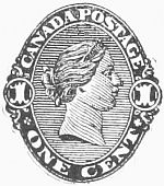 1 cent newspaper wrapper stamp design, 1887.