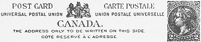 Postal Union post card design, 1896.